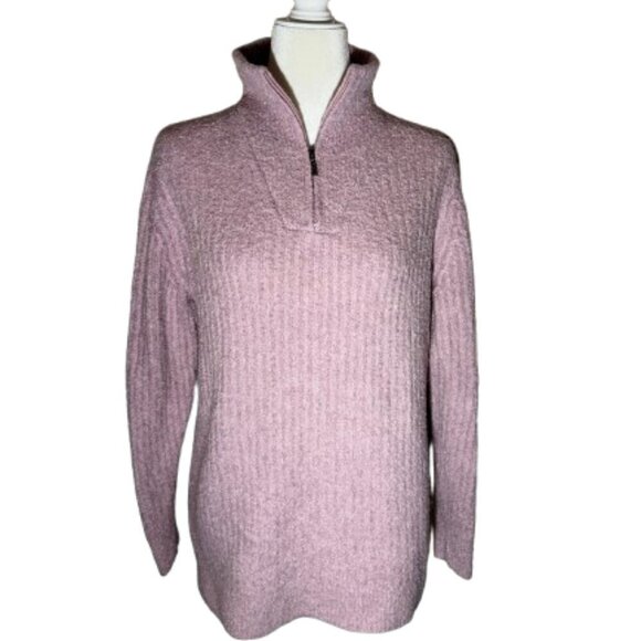 L.L. Bean Pale Purple 1/4 Zip Sweater - Size Medium - Picture 1 of 7